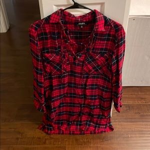 LULU’s flannel dress. Perfect for the holidays!